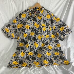 Ralph Lauren Yellow and Blue Floral Men's Shirt
